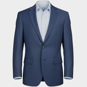MANTONI Mens Navy Blazer 40R Sport Coat Two Button Suit Jacket Lightweight wool